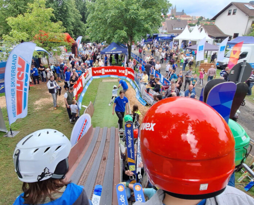 Hessentag Fritzlar 2024 Skischanze von oben Hessentag Fritzlar 2024 Skischanze von oben