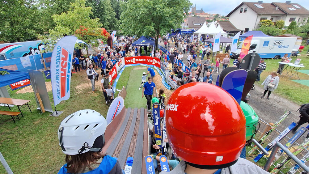 Hessentag Fritzlar 2024 Skischanze von oben