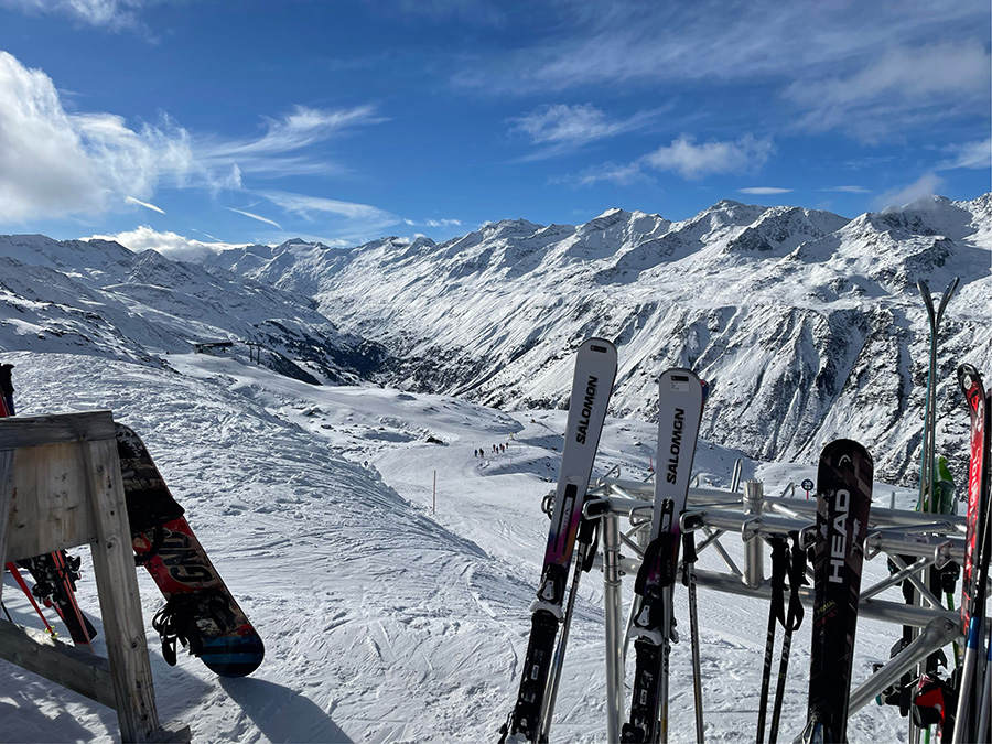 Gletscher-Skifahrt Berglandschaft Oetztal