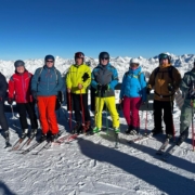 Gruppenbild bei der Gletscher-Skifahrt im Oetztal des SCR