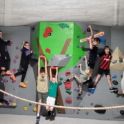 Kinder des SCR beim Bouldern im Block Barock Fulda