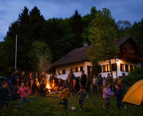 Familienzelten auf der Skihütte des SCR Fulda