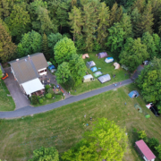 Luftaufnahme Familienzelten auf der Skihuette des SCR Fulda