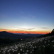 Sonnenuntergang beim Nachtreffen der Jugendskifahrt am Simmelsberg