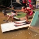 SCR Wakepark Start auf Wasserskiern