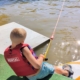 Startpunkt beim Wasserskifahren im Wakepark